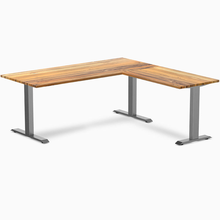 Desky Zero Hardwood L-Shape Office Desk