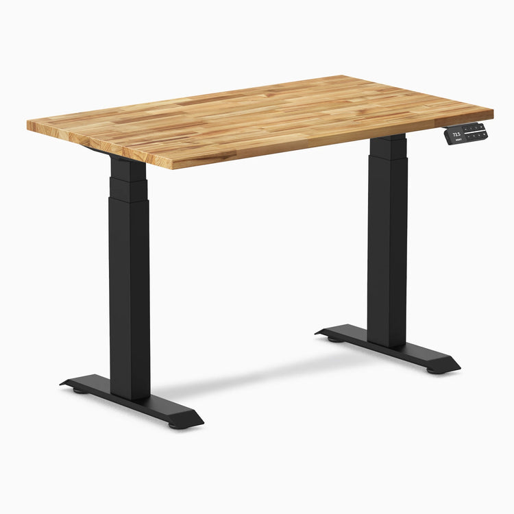 Desky Dual Mini höhenverstellbarer Schreibtisch aus Hartholz