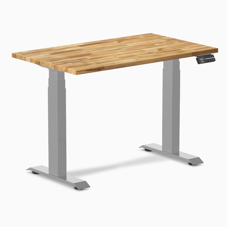 Desky Dual Mini höhenverstellbarer Schreibtisch aus Hartholz