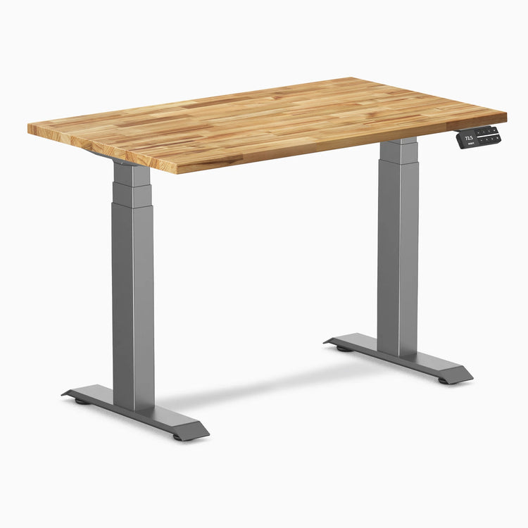Desky Dual Mini höhenverstellbarer Schreibtisch aus Hartholz