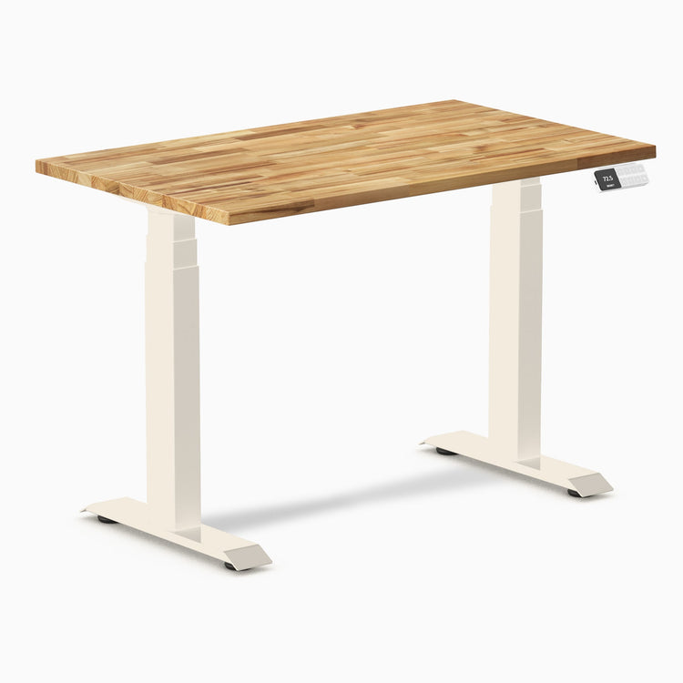 Desky Dual Mini höhenverstellbarer Schreibtisch aus Hartholz