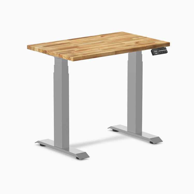 Desky Dual Mini höhenverstellbarer Schreibtisch aus Hartholz