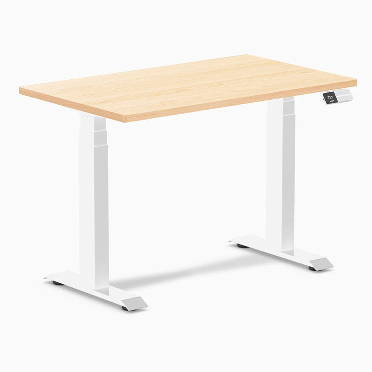 Desky Dual Mini höhenverstellbarer Schreibtisch aus Hartholz