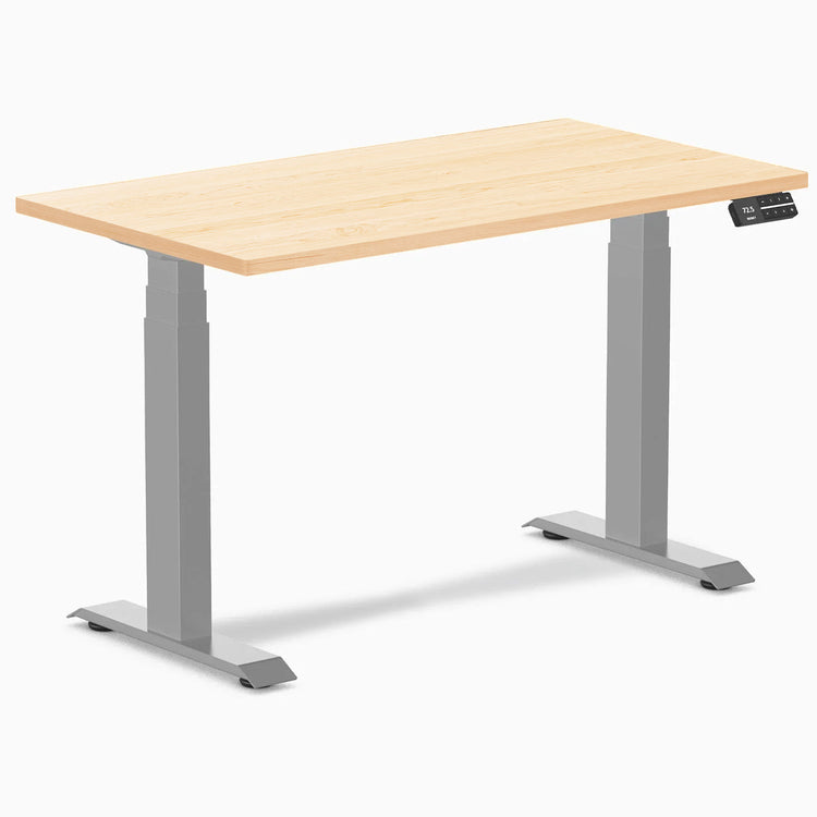 Desky Dual Mini höhenverstellbarer Schreibtisch aus Hartholz