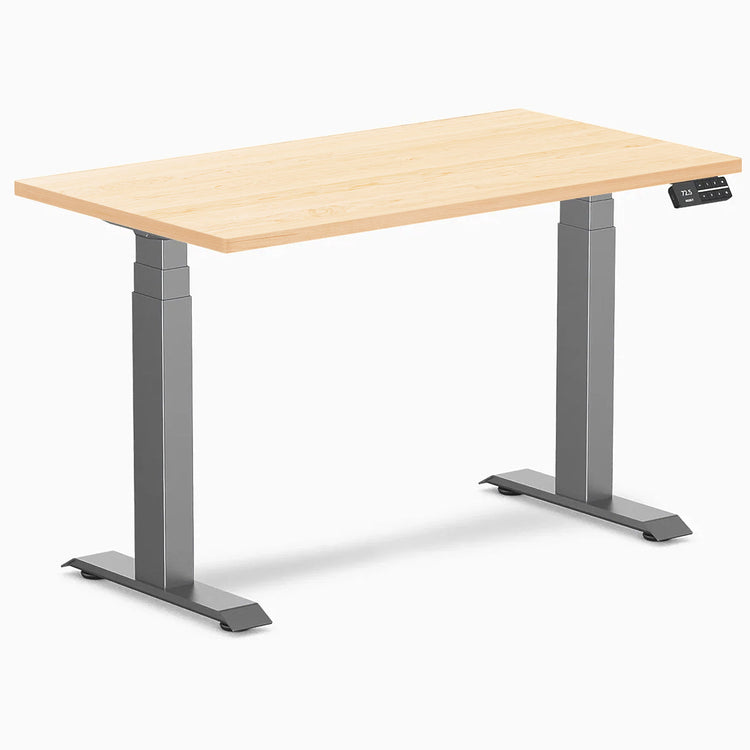 Desky Dual Mini höhenverstellbarer Schreibtisch aus Hartholz