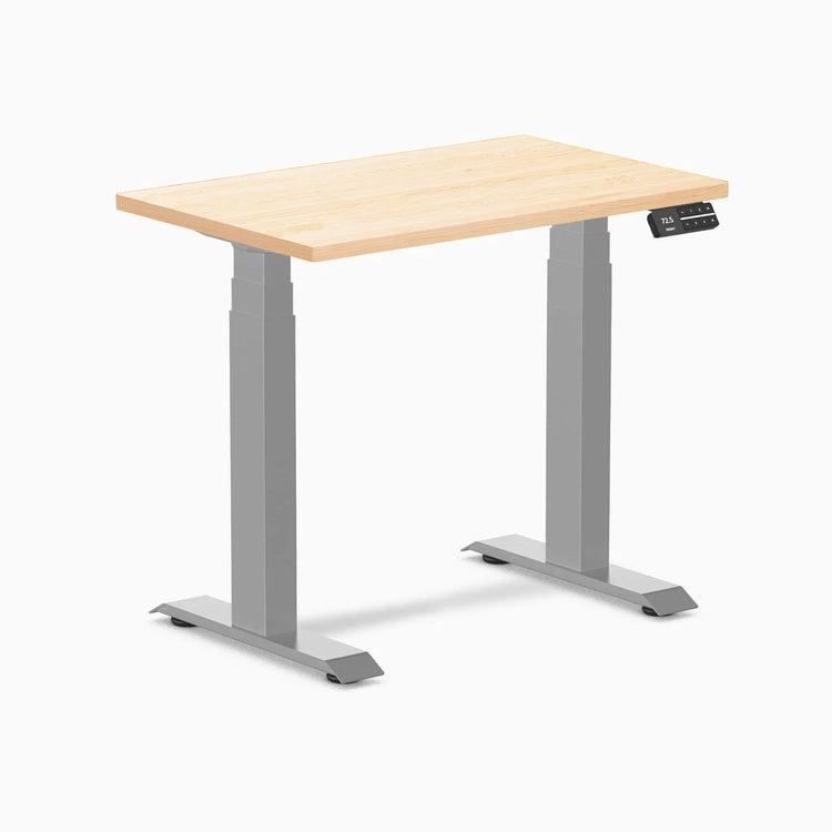 Desky Dual Mini höhenverstellbarer Schreibtisch aus Hartholz