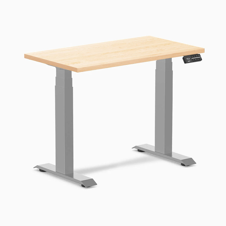 Desky Dual Mini höhenverstellbarer Schreibtisch aus Hartholz