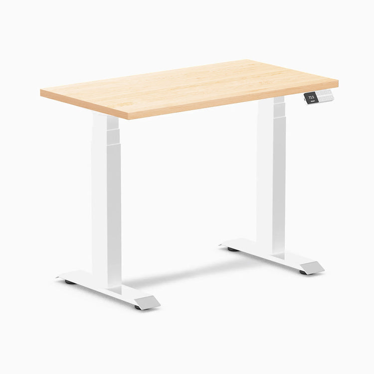 Desky Dual Mini höhenverstellbarer Schreibtisch aus Hartholz