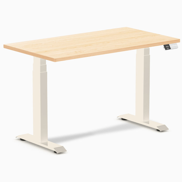 Desky Dual Mini höhenverstellbarer Schreibtisch aus Hartholz