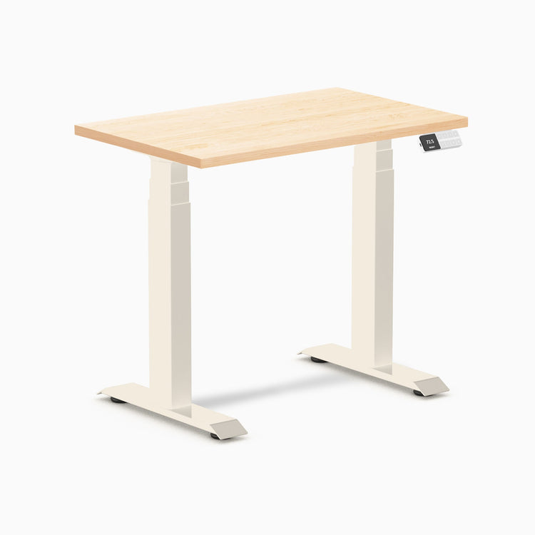 Desky Dual Mini höhenverstellbarer Schreibtisch aus Hartholz