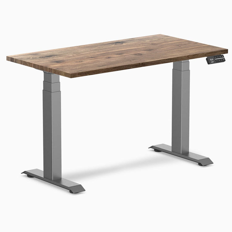 Desky Dual Mini höhenverstellbarer Schreibtisch aus Hartholz