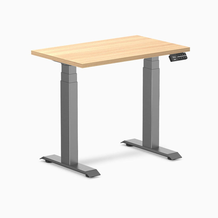 Desky Dual Mini höhenverstellbarer Schreibtisch aus Hartholz