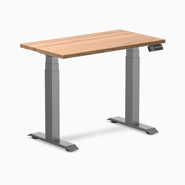 Desky Dual Mini höhenverstellbarer Schreibtisch aus Hartholz