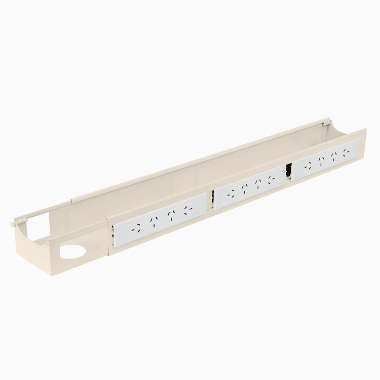 Desky Integrierter Kabel- und Stromkanal
