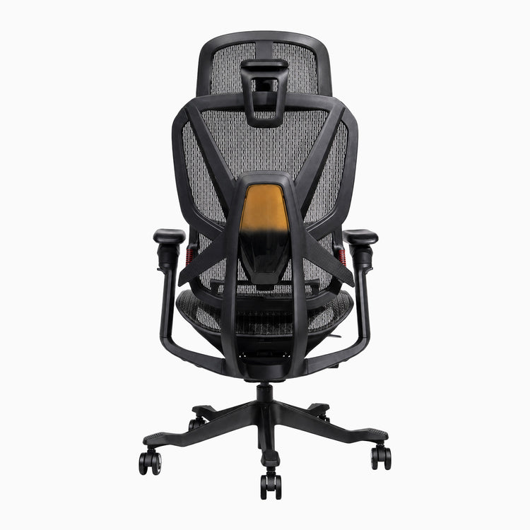 Desky Contourra ergonomischer Bürostuhl, Rückansicht