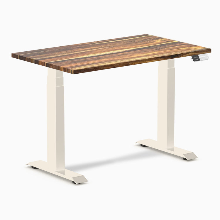 Desky Dual Mini höhenverstellbarer Schreibtisch aus Hartholz