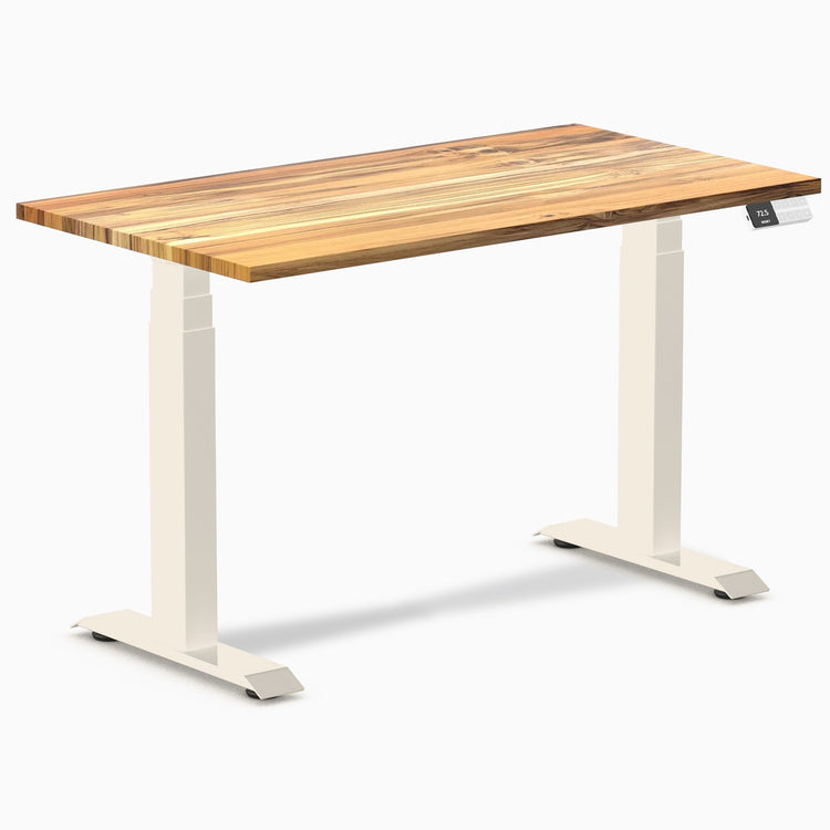 Desky Dual Mini höhenverstellbarer Schreibtisch aus Hartholz