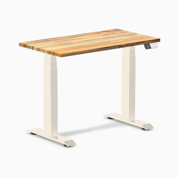 Desky Dual Mini höhenverstellbarer Schreibtisch aus Hartholz