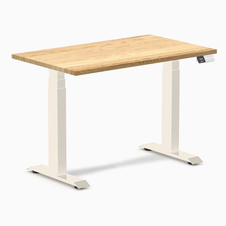 Desky Dual Mini höhenverstellbarer Schreibtisch aus Hartholz