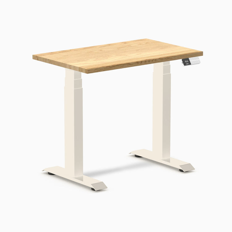 Desky Dual Mini höhenverstellbarer Schreibtisch aus Hartholz