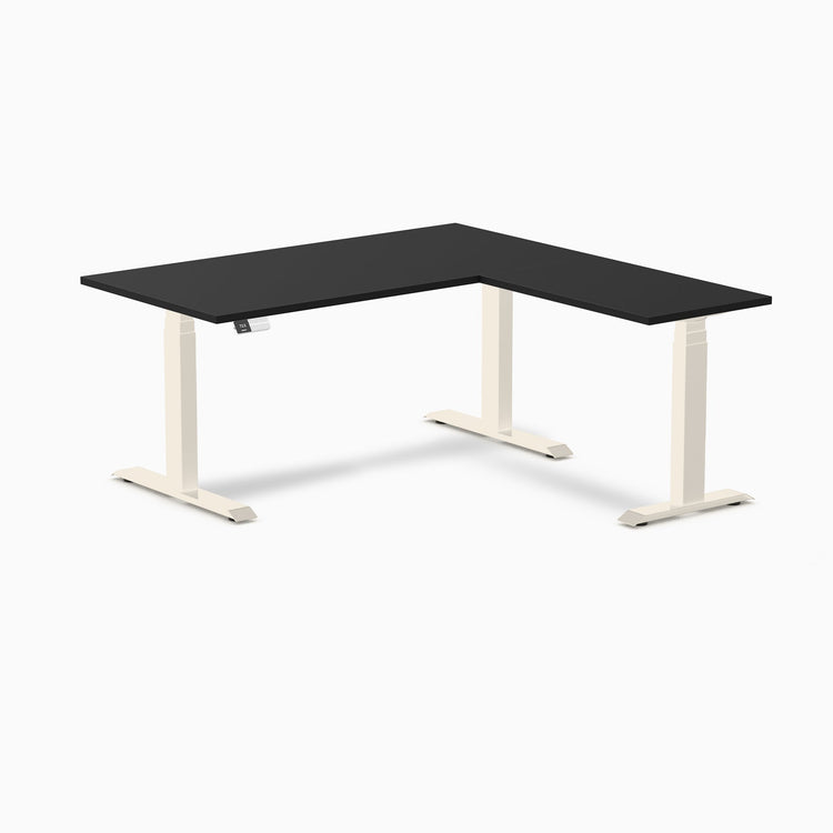 Desky Eco L-Shape Melamine Sit Stand Desk