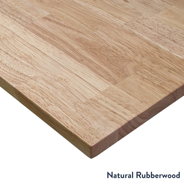Desky Zero Rubberwood L-Shape Office Desk