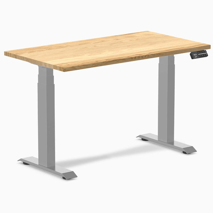 Desky Dual Mini höhenverstellbarer Schreibtisch aus Hartholz