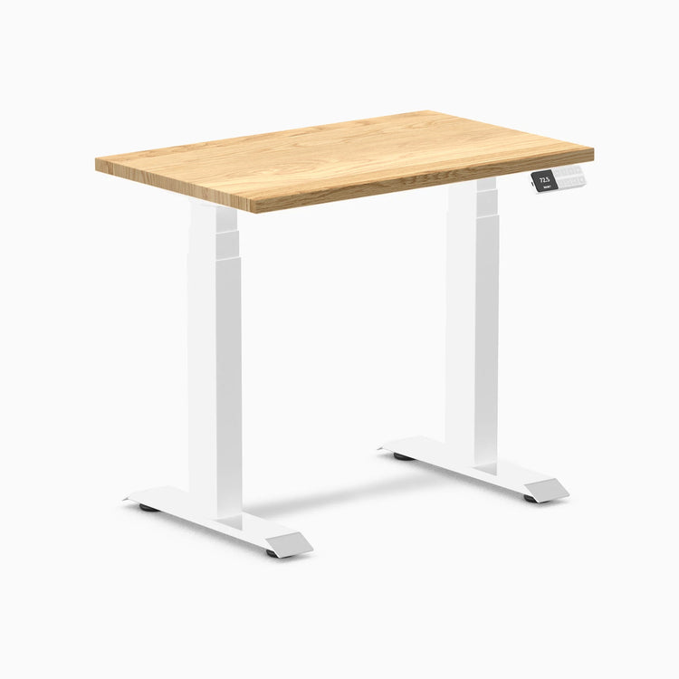Desky Dual Mini höhenverstellbarer Schreibtisch aus Hartholz