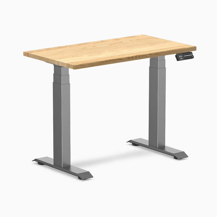 Desky Dual Mini höhenverstellbarer Schreibtisch aus Hartholz