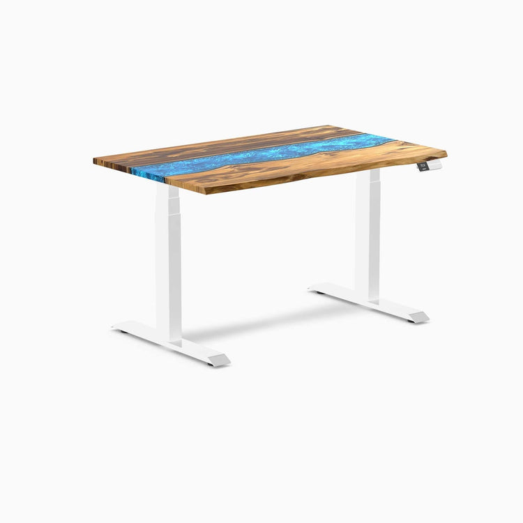Desky Dual Resin Hardwood Sit Stand Desk