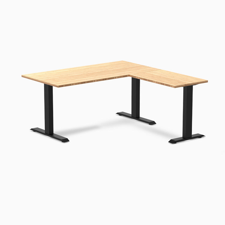 Desky Zero Bambus L-förmiger Schreibtisch