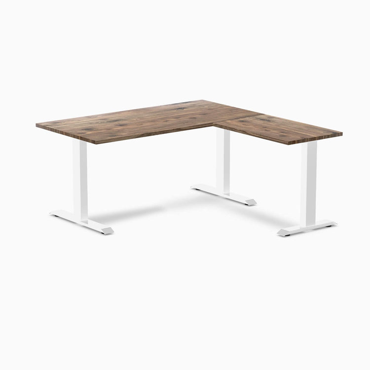 Desky Zero Hardwood L-Shape Office Desk