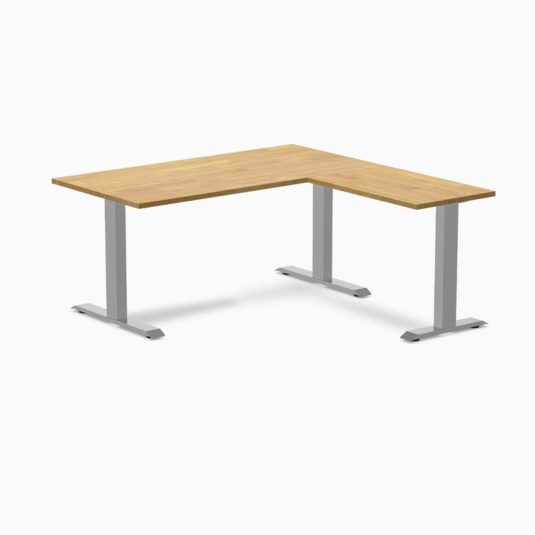Desky Zero Rubberwood L-Shape Office Desk