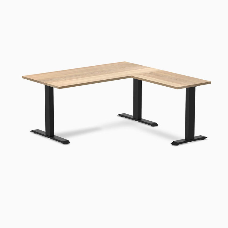 Desky Zero Hardwood L-Shape Office Desk