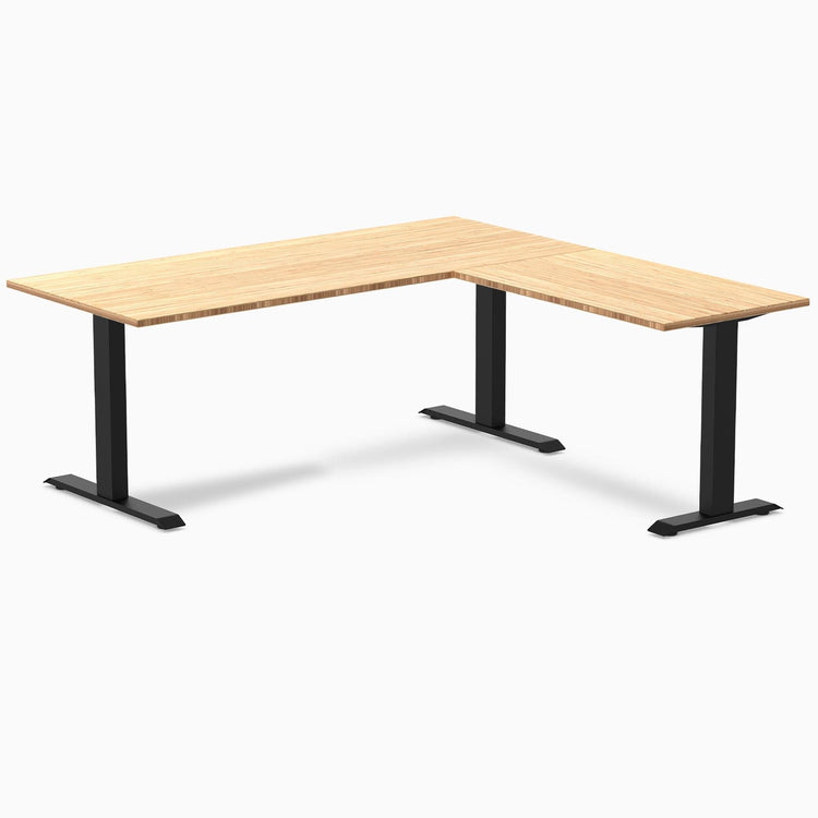 Desky Zero Bambus L-förmiger Schreibtisch