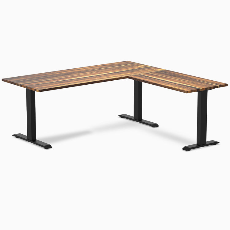 Desky Zero Hardwood L-Shape Office Desk