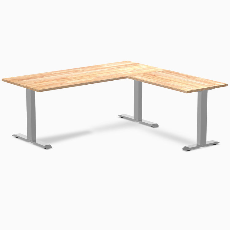 Desky Zero Rubberwood L-Shape Office Desk