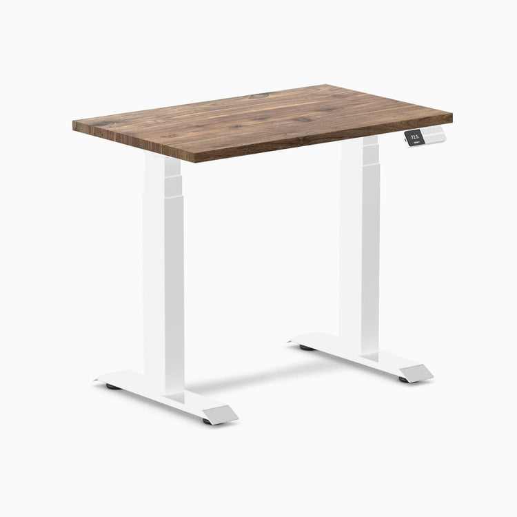 Desky Dual Mini höhenverstellbarer Schreibtisch aus Hartholz