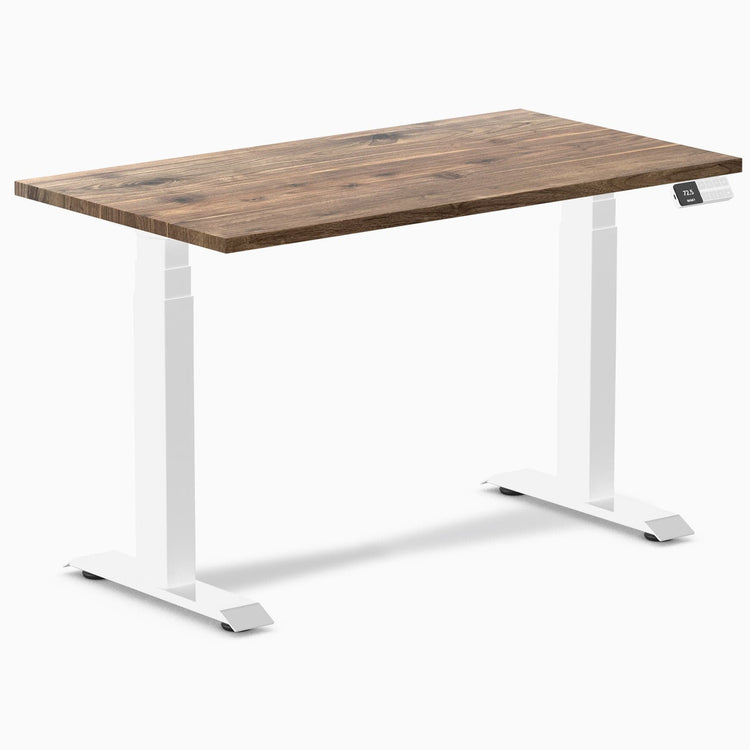 Desky Dual Mini höhenverstellbarer Schreibtisch aus Hartholz