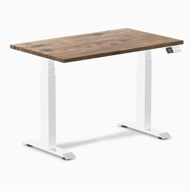 Desky Dual Mini höhenverstellbarer Schreibtisch aus Hartholz