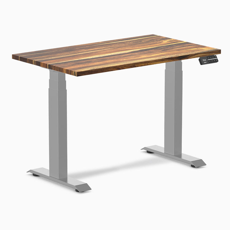 Desky Dual Mini höhenverstellbarer Schreibtisch aus Hartholz