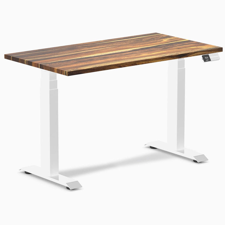 Desky Dual Mini höhenverstellbarer Schreibtisch aus Hartholz