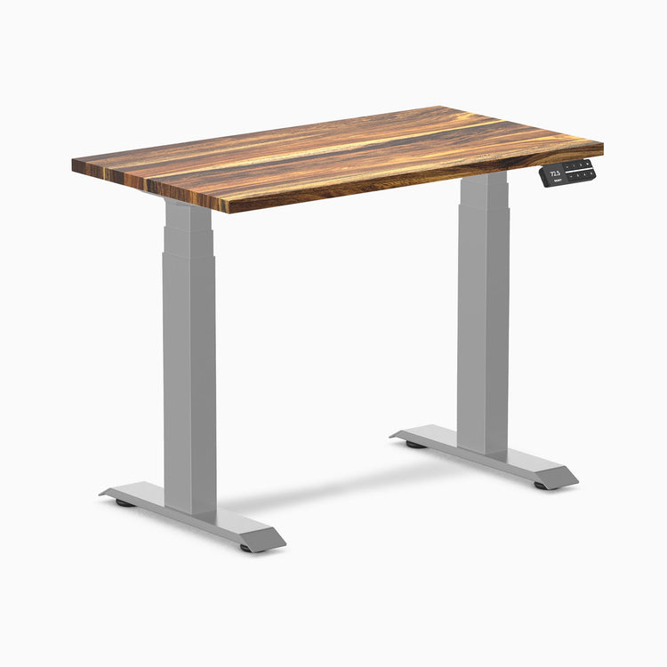 Desky Dual Mini höhenverstellbarer Schreibtisch aus Hartholz