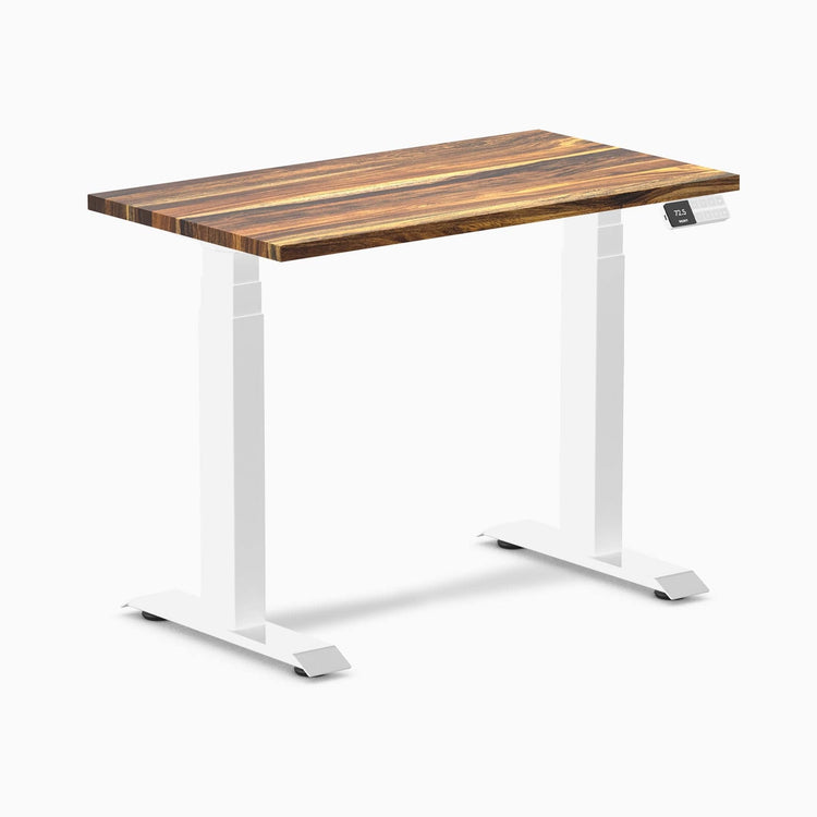 Desky Dual Mini höhenverstellbarer Schreibtisch aus Hartholz