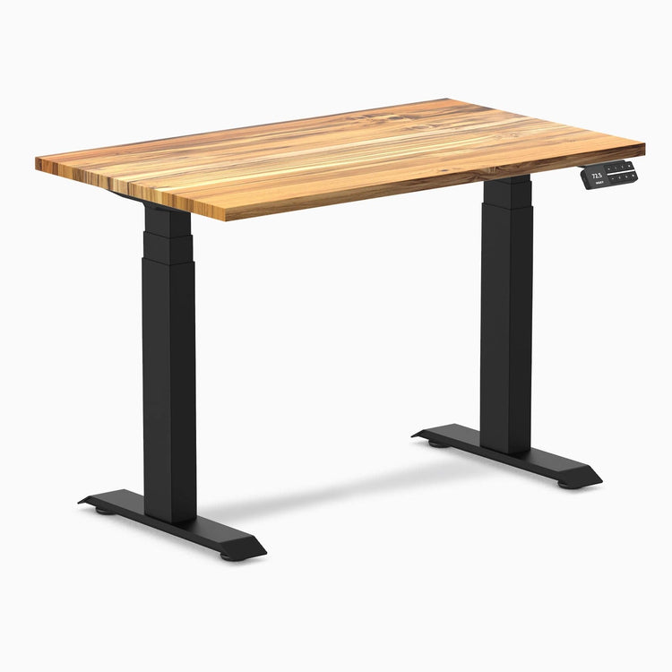 Desky Dual Mini höhenverstellbarer Schreibtisch aus Hartholz