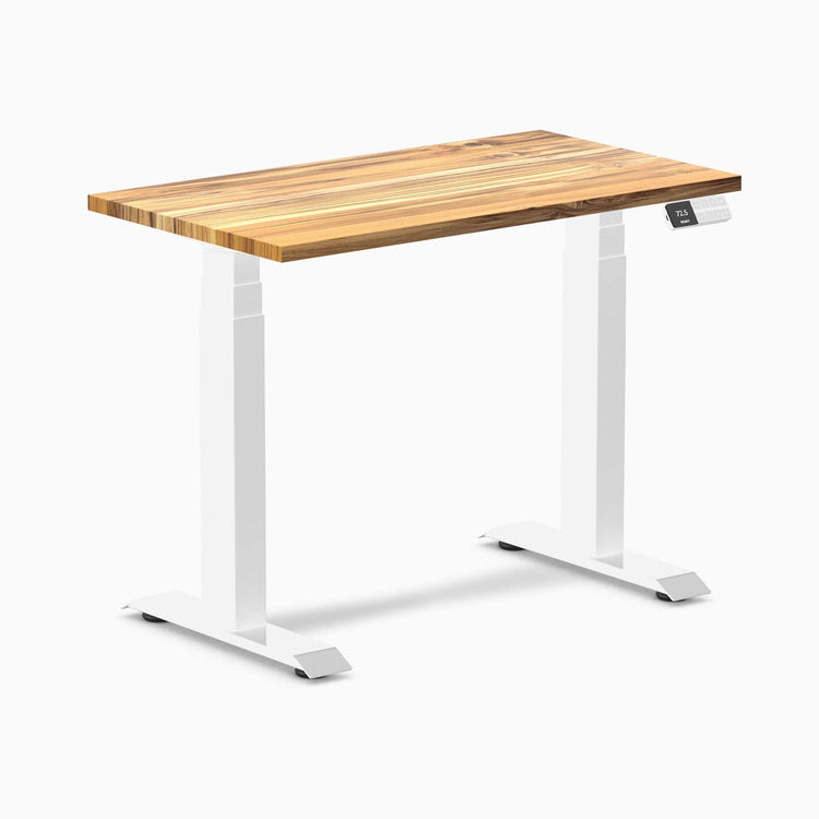 Desky Dual Mini höhenverstellbarer Schreibtisch aus Hartholz