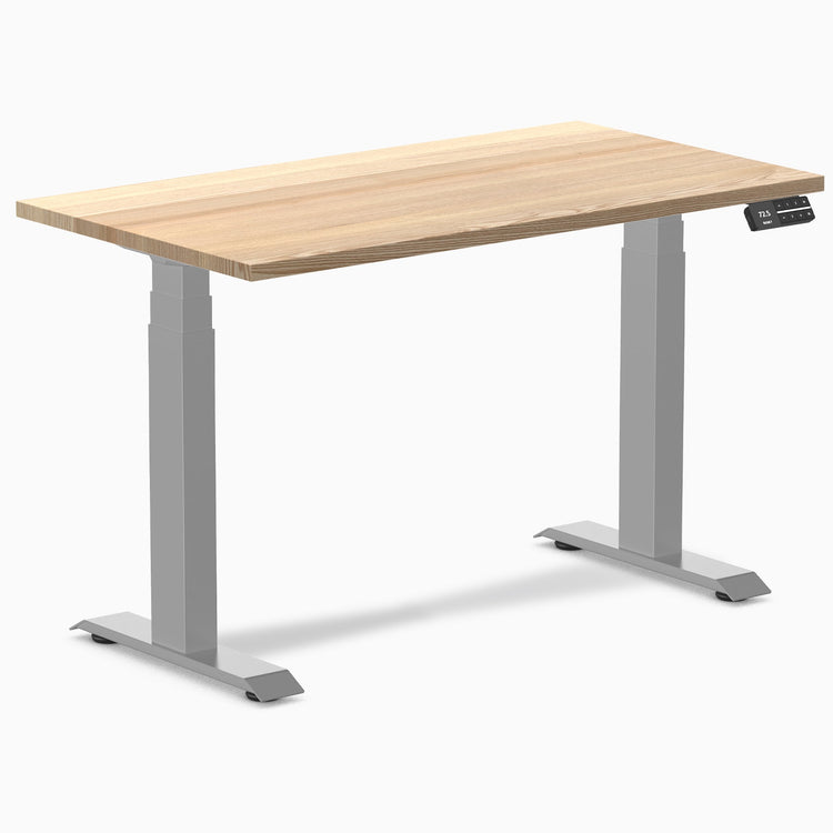 Desky Dual Mini höhenverstellbarer Schreibtisch aus Hartholz