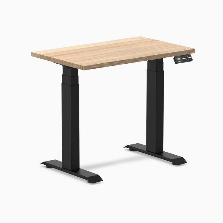 Desky Dual Mini höhenverstellbarer Schreibtisch aus Hartholz