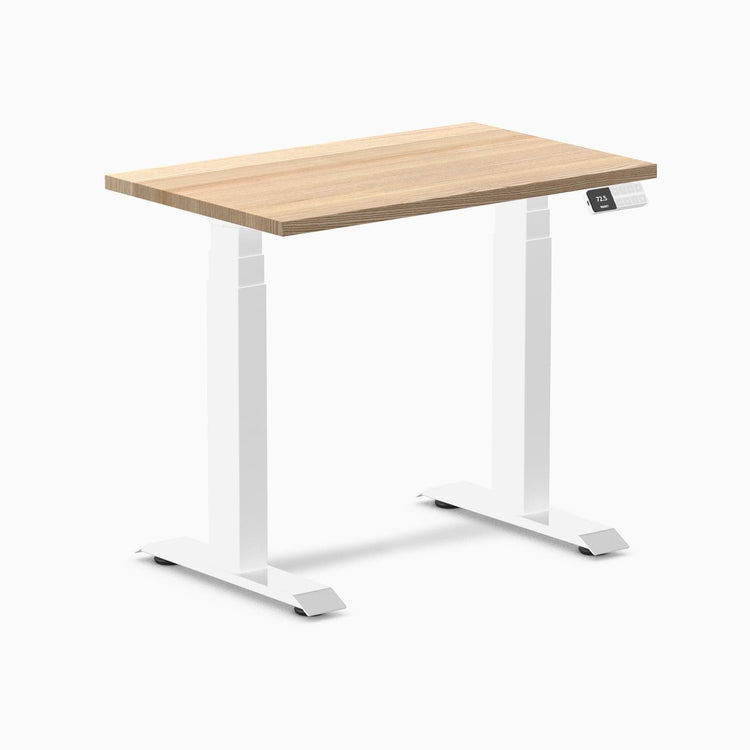 Desky Dual Mini höhenverstellbarer Schreibtisch aus Hartholz
