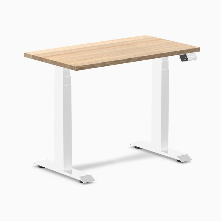 Desky Dual Mini höhenverstellbarer Schreibtisch aus Hartholz